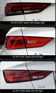 Задние лед фонари Audi A3 седан 2013-2019 г.в. Ауди А3, Audi, Альтернативная оптика, A3, Новое, На штатные места, A3 (8V1) 2012-