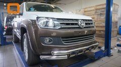 Защита переднего бампера (губа "Shark") Volkswagen Amarok