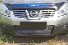 Захисна сітка решітки переднього бампера Nissan Qashqai 2006-2010 р.в. Нісан Кашкай