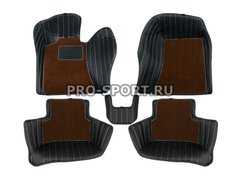 Коврики 3D VIP класса из экокожи на липучках Mercedes-Benz CLS С219 2008-2012 г.в.