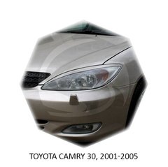 Вії на фари Toyota CAMRY 30, 2001-2005 р.в. Тойота Камрі, Серый грунт (под покраску), Toyota, Декоративные накладки, Требуется, Стекловолокно, Camry, Новое, На штатные места, CAMRY (MCV3_, ACV3_, _XV3_) 2001-2006