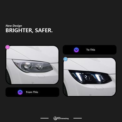 Передние тюнинг лед фары BMW E92 E93 2009-2012 г.в. БМВ Е92, BMW, Альтернативная оптика, 3-Series, Новое, На штатные места, 3 Coupe (E92) 2006-
