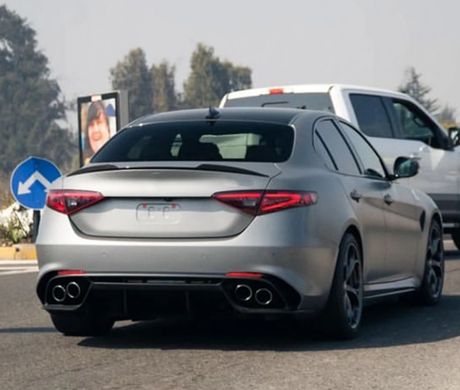 Спойлер крышки багажник для Alfa Romeo Giulia 2015-2022 г.в. Альфа Ромео Джулиа, Черный