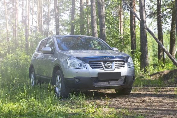 Защитная сетка решетки переднего бампера Nissan Qashqai 2006-2010 г.в. Нисан Кашкай