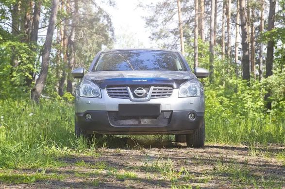 Защитная сетка решетки переднего бампера Nissan Qashqai 2006-2010 г.в. Нисан Кашкай