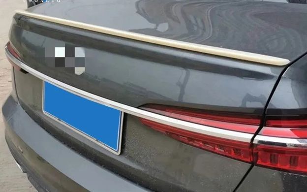 Спойлер крышки багажника Audi A6 C8 2018+ г.в. Ауди А6 Ц8, Серый грунт (под покраску), Audi, Спойлер, Требуется, ABS-пластик, A6, Новое, На штатные места, A6 C8 2018-