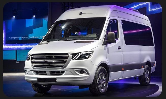 Передні лед фари для Mercedes Sprinter 907 2018+ р.в. стиль AMG, Mercedes, Альтернативная оптика, Sprinter, Новое, На штатные места, SPRINTER (907) 2018-