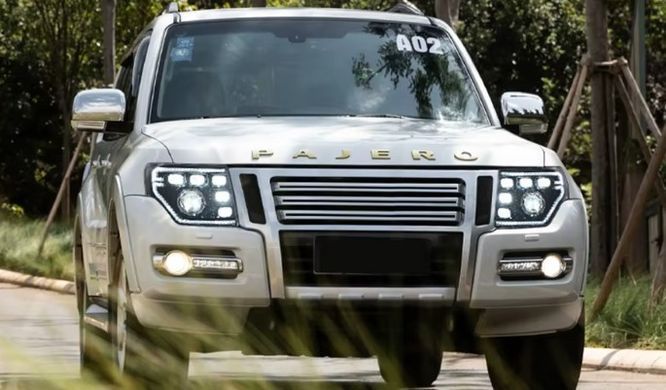 Передние фары лед Mitsubishi Pajero 2006-2018 г.в. Митсубиси Паджеро, Внешний Тюнинг, Mitsubishi, Альтернативная оптика, Pajero, Новое, На штатные места, PAJERO IV (V8_W, V9_W) 2006-