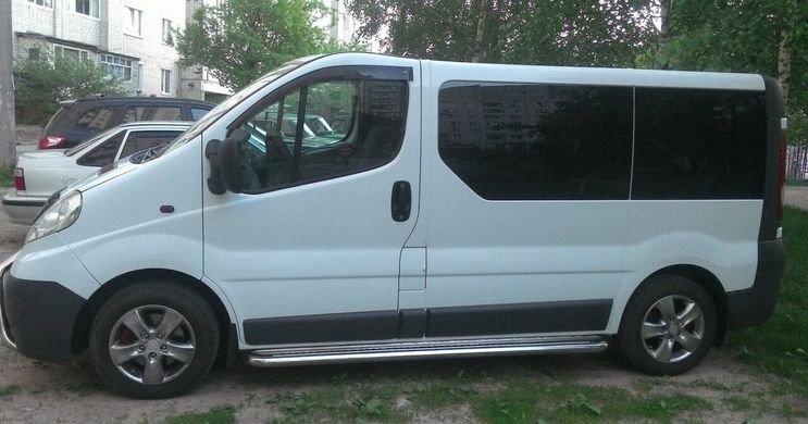 Боковые пороги "Premium" Opel Vivaro нержавейка d42