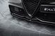 Накладка на передний бампер сплиттер для Alfa Romeo Giulia Velose 2016-, Черный
