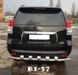 Защита заднего бампера труба с зубами Toyota Prado 150 2009+ г.в.