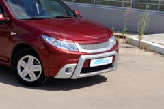 Накладка-кенгурятник переднього бампера Renault Sandero \ Sandero Stepway 2009-2013 г.в.