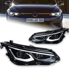 Передние тюнинг лед фары Volkswagen Golf 8 2021-2024 г.в. Гольф 8, Volkswagen, Альтернативная оптика, Golf, Новое, На штатные места