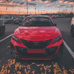 Тюнинг обвес Toyota Camry V70 2018+ г.в. в стиле Khan, Серый грунт (под покраску), Toyota, Комплект обвеса, Требуется, Полипропилен, Camry, Новое, На штатные места, CAMRY (V70) 2018-