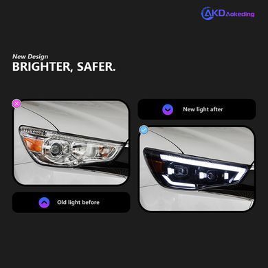 Передние лед фары для Mitsubishi ASX 2013-2019 г.в. Митсубиси АСХ, Mitsubishi, Альтернативная оптика, ASX, Новое, На штатные места, ASX (GA_W) 2010-
