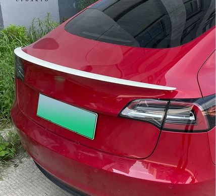 Спойлер крышки багажника для Tesla Model 3 2017-2022 г.в. Тесла Модел 3, Серый грунт (под покраску), Внешний Тюнинг, Tesla, Спойлер, Требуется, ABS-пластик, Model 3, Новое, На штатные места