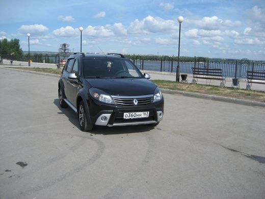 Накладка-кенгурятник переднего бампера Renault Sandero \ Sandero Stepway 2009-2013 г.в.