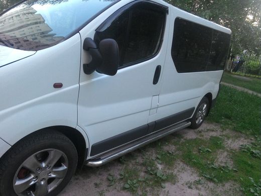 Боковые пороги "Premium" Opel Vivaro нержавейка d60