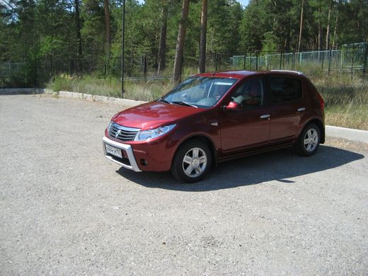 Накладка-кенгурятник переднего бампера Renault Sandero \ Sandero Stepway 2009-2013 г.в.