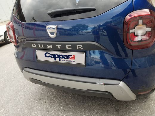 Захисна накладка на задній бампер Renault Duster 2018+ р.в. Рено Дастер, Черный, Renault, Накладка на задний бампер, ABS-пластик, Duster, Новое, На штатные места, Duster 2018+