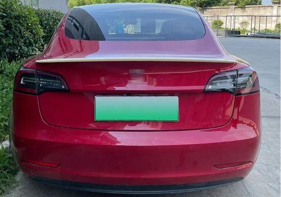 Спойлер крышки багажника для Tesla Model 3 2017-2022 г.в. Тесла Модел 3, Серый грунт (под покраску), Внешний Тюнинг, Tesla, Спойлер, Требуется, ABS-пластик, Model 3, Новое, На штатные места