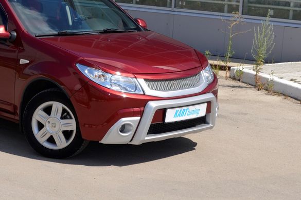 Накладка-кенгурятник переднего бампера Renault Sandero \ Sandero Stepway 2009-2013 г.в.