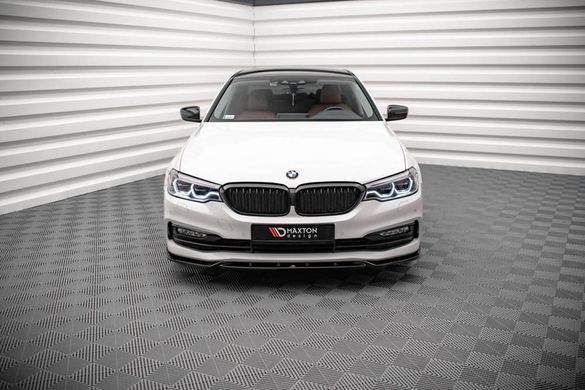 Накладка сплиттер переднего бампера BMW 5-серии G30 2017-2020 г.в. Maxton Design, Черный, Внешний Тюнинг, BMW, Накладка на передний бампер, Не требуется, ABS-пластик, 5-Series, Новое, На штатные места, 5 (G30) 2017-