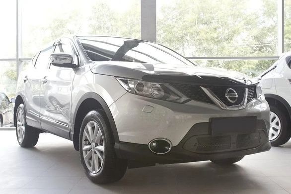 Защитная сетка переднего бампера Nissan Qashqai 2014-2018 г.в. Нисан Кашкай