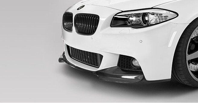 Накладка переднего бампера ( губа, накладка, сплиттер ) BMW M5 F10 в стиле VOERSTEINER карбон