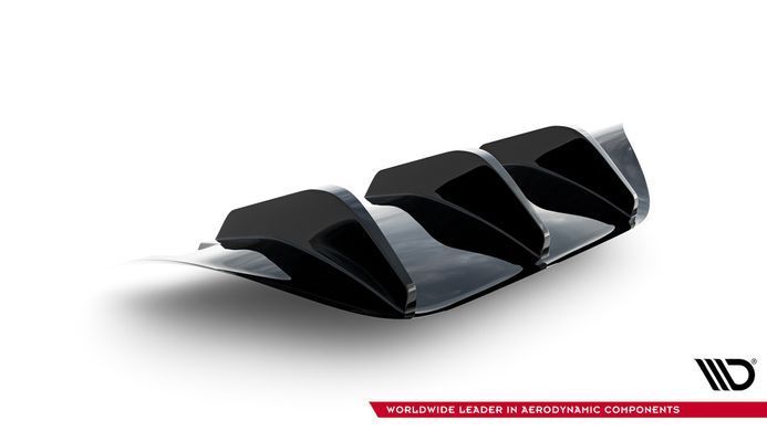Накладка на задній бампер диффузор для Alfa Romeo Giulia Veloce 2016-, Черный