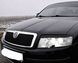 Реснички на фары Skoda Superb 2004-2008 г.в., Черный, Skoda, Декоративные накладки, Не требуется, Пластик, Superb, Новое, SUPERB (3U4) 2001-2008