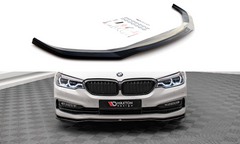 Накладка спліттер переднього бампера BMW 5-серії G30 2017-2020 р.в. Maxton Design, Черный, Зовнішній тюнінг, BMW, Накладка на передний бампер, Не требуется, ABS-пластик, 5-Series, Новое, На штатные места, 5 (G30) 2017-