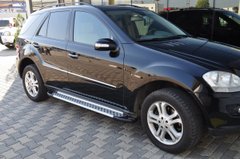 Боковые пороги "X5-тип" (площадка, ступенька) Mercedes ML klass W164