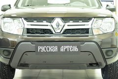 Зимова заглушка решітки переднього бампера Renault Duster 2015-2017 рестайлінг Рено Дастер