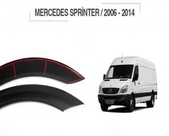 Защитные накладки на арки Mercedes Sprinter 2006-2017 г.в. Мерседес Спринтер, Черный, Защитные накладки, Mercedes, Расширители арок, Не требуется, ABS-пластик, Sprinter, Новое, На штатные места, SPRINTER 3-t (906) 2006-