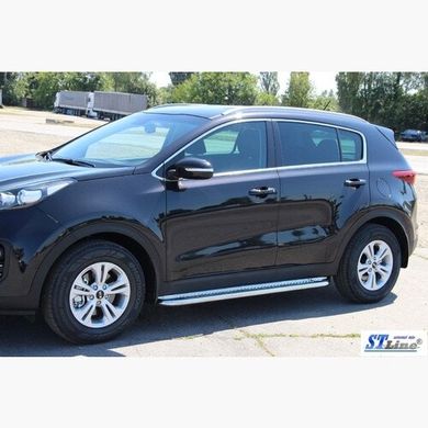 Боковые пороги площадка Kia Sportage 2016+