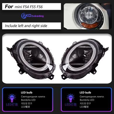 Передние тюнинг лед фары для Mini Cooper F55, F56, F57 2014-2022 г.в. Мини Купер, BMW, Альтернативная оптика, Новое, На штатные места