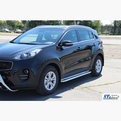 Боковые пороги площадка Kia Sportage 2016+