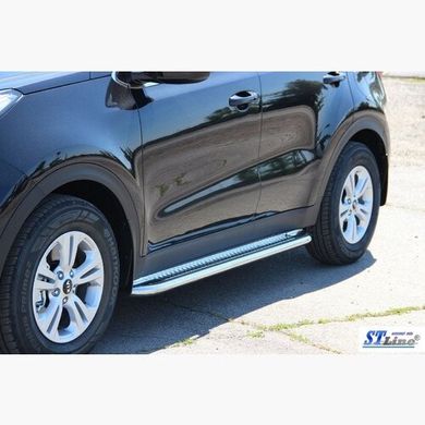 Боковые пороги площадка Kia Sportage 2016+