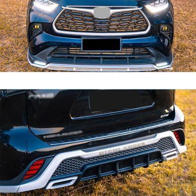 Тюнинг обвес для Toyota Highlander 2019- г.в. Тойота Хайлендер, Черный, Toyota, Комплект обвеса, Не требуется, Полипропилен, Highlander, Новое, На штатные места