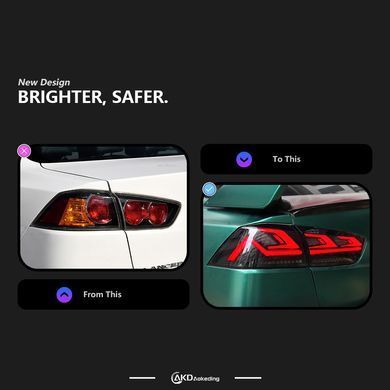 Задние лед фонари Mitsubishi Lancer X 2007-2018 г.в. Митсубиси Лансер Х, Mitsubishi, Альтернативная оптика, Lancer, Новое, На штатные места, LANCER Sedan (CY/Z_A) 2007-
