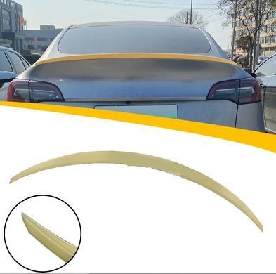 Спойлер крышки багажника для Tesla Model Y 2019+ г.в. , Серый грунт (под покраску), Внешний Тюнинг, Tesla, Спойлер, ABS-пластик, Model Y, Новое, На штатные места