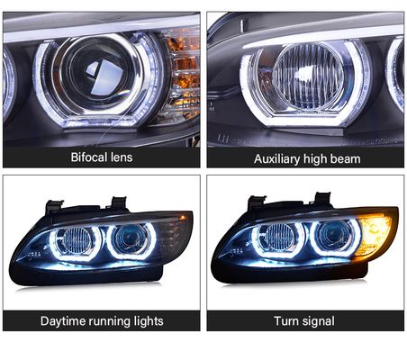 Передние лед фары BMW 3-серии E90 2006-2012 г.в. БМВ Е90, Внешний Тюнинг, BMW, Альтернативная оптика, 3-Series, Новое, На штатные места, 3 (E90) 2005-2011