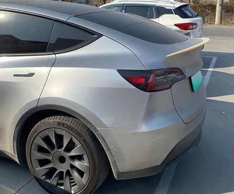 Спойлер крышки багажника для Tesla Model Y 2019+ г.в. , Серый грунт (под покраску), Внешний Тюнинг, Tesla, Спойлер, ABS-пластик, Model Y, Новое, На штатные места
