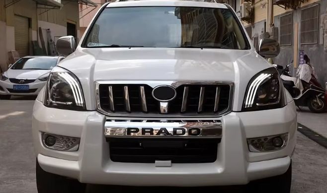 Передние тюнинг лед фары Toyota Prado 120 2003-2009 г.в. Тойота Прадо 120, Toyota, Альтернативная оптика, Prado, Новое, На штатные места
