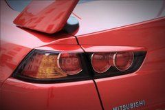 Реснички на задние фонари (стопы) Mitsubishi Lancer X 2007+ г.в., Черный, Mitsubishi, Декоративные накладки, Не требуется, Пластик, Lancer, Новое, LANCER Sedan (CY/Z_A) 2007-