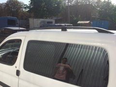 Продольные рейлинги черные с пластиковой ножкой Citroen Berlingo 1996-2008 г.в.