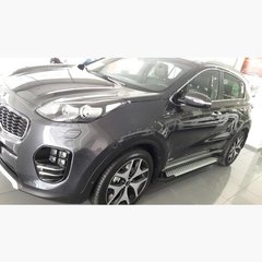 Боковые пороги площадка Kia Sportage 2016+ г.в. Allmond Grey