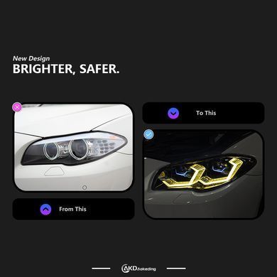 Передние тюнинг лед фары BMW F10 2010-2016 г.в. БМВ Ф10, Оптика, BMW, Альтернативная оптика, 5-Series, Новое, На штатные места, 5 (F10, F18) 2010-