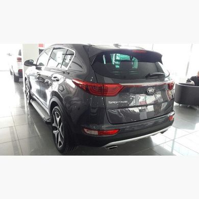 Боковые пороги площадка Kia Sportage 2016+ г.в. Allmond Grey